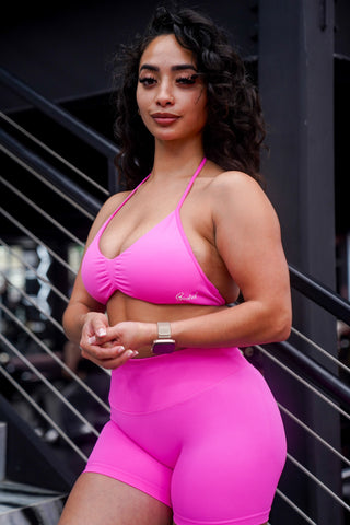 Summer Bloom Sports Bra - Pink