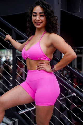 Summer Bloom Sports Bra - Pink
