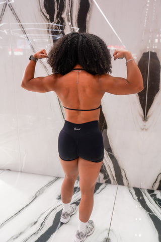 Summer Bloom Sports Bra - Black