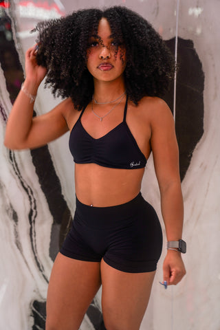 Summer Bloom Shorts - Black